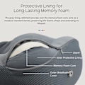 Miniatyrbild 3 av 5: Nackkudde Memory Foam Portabel U-formad Resekudde 360° Nackstöd Kudde För Barn (Gul)