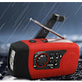 Miniatyrbillede 3 af 4: Radio Solar, 2000mAh, Nød håndsving FM-radio lommelygte med USB-kabel (sort)