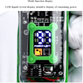 Miniatyrbild 4 av 5: Professionell sladdlös elektrisk hårklippare för män med LED-display gul