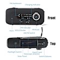 Miniatyrbild 2 av 4: Multifunktionell Handvev Nödradio med Solceller 2000mah (Vit)
