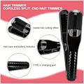 Miniatyrbild 5 av 5: Hårtrimmer Unisex Reparationstrimmer För Trasiga, Frissiga, Torra, Skadade Och Sköra Kluvna Toppar （svart）
