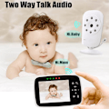 Miniatyrbillede 3 af 5: SM35 Babyalarm 3,5 tommer skærm tovejs stemme intercom nattesyn