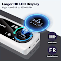 Miniatyrbild 2 av 5: 45000 RPM Portabel Elektrisk Nagelfil Lågt Ljud Sladdlös Elektrisk Nagelborr med LCD-Display vit
