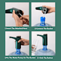 Miniatyrbilde 5 av 5: Vannpumpe for 5 gallon (ca. 1,5 liter) vannflaske dispenser USB-lader (gul)