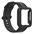 Miniatyrbilde 1 av 5: Passer for Redmi 1/Mi Watch Lite/Redmi 2/Mi Watch2 Lite Monokrom Silikon Integrert Klokkerem Svart