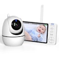 Miniatyrbillede 1 af 5: AMB501 Babyalarm 5 Tommer Skærm HD Video Med Infrarød Nattesyn Tovejs Intercom og Temperaturdetektion