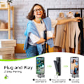 Miniatyrbillede 2 af 5: Trådløs Mikrofon til iPhone/Android/Kamera/PC, 3-i-1 Mini Mikrofon, Støjreducerende, Plug & Play Trådløs Mikrofon, 2-pak