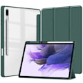Miniatyrbild 1 av 4: Fodral för Samsung Galaxy TAB S9 PLUS/S9 FE PLUS 12.4 2023 Akryl Tablet Skyddsfodral - grön