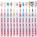12 st Nagelkonst Marker Set, DIY nagelkonst graffiti penna