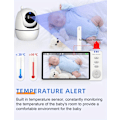 Miniatyrbillede 4 af 5: AMB501 Babyalarm 5 Tommer Skærm HD Video Med Infrarød Nattesyn Tovejs Intercom og Temperaturdetektion