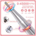 Miniatyrbild 2 av 5: 45000 RPM Elektrisk Nagelborr Kit, Portabel Uppladdningsbar Nagelborr, Nagelpoleringskit färgglatt
