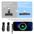 Miniatyrbillede 4 af 5: Trådløs Mikrofon til iPhone iPad Android, Ladeetui med Adapter, Støjreducerende Stik Inkluderet