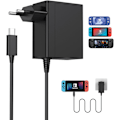 Miniatyrbild 1 av 5: Laddare för Nintendo Switch, 39W Strömadapter Switch OLED/Lite/Dock/Controller Konsol, 15V / 2.6A