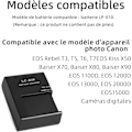 Miniatyrbild 2 av 4: LP-E10 LC-E10 LC-E10C batteriladdare för Canon EOS Rebel T7 T6 T5 T3 T100 4000D 3000D 2000D 1500D 1300D 1200D kamera