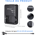 Miniatyrbillede 3 af 4: CB-2LH NB-13L Batterioplader til Canon PowerShot G1 X Mark II G5X Mark II G7 X Mark II G9 X Mark II SX730 SX740