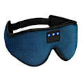 Miniatyrbillede 1 af 2: Bluetooth Sleep 3D Øjenmaske Opkald Ice Silk Lur Musik Blå