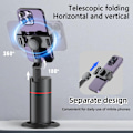 Miniatyrbillede 4 af 5: 360° Smart Face Body Tracking Selfie Telefonholder Uden App Til Tik Tok, Vlog, Live Broadcast
