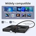 Miniatyrbilde 4 av 5: Ekstern CD/DVD-stasjon for bærbar PC, kompatibel med Windows 11/10/8/7, Mac OS, Linux, PC (7 i 1)