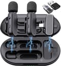 Miniatyrbillede 1 af 5: Professionel trådløs Lavalier-mikrofon med adapter til Android iPhone iPad optagelse af video live streaming