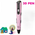 3D Pen DIY tegne-pen, med 9 meter PLA-filament (pink)