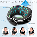 Miniatyrbild 2 av 5: Nackkudde Memory Foam U-formad Resekudde 360° Nackskydd Med Ögonmask Och Öronproppar