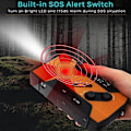 Pikkukuva 3 / 5: Aurinkokennoradio, AM/FM-sääradio käsikammella ja kannettavalla 2000 mAh:n varavirtalähteellä