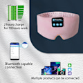 Miniatyrbild 5 av 5: Sovhörlurar Bluetooth Ögonmask Unisex, Lämplig För Sidosovare Och Sömnlöshet Resepresenter Rosa