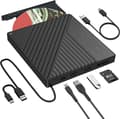 Extern DVD-enhet, USB DVD-enhet, Extern DVD-enhet för PC med SD/TF-kortläsare för PC, Laptop