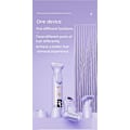 Miniatyrbillede 4 af 5: Elektrisk dobbelthovedet epilator til kvinder, til krop, bikinilinje og arme (gul)