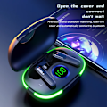 Miniatyrbillede 5 af 5: Ægte trådløse Bluetooth hovedtelefoner Pro 80 Touch 9D Stereo med mikrofon LED Display Sort