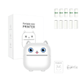 Miniatyrbillede 1 af 5: Bærbar Bluetooth Termisk Printer X15 Hvid (5 ruller termisk papir + 5 ruller klistermærker)