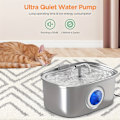 Miniatyrbild 4 av 5: 3,2L Smart Vattenfontän för Katt i Rostfritt Stål med Vattennivåfönster USB-laddning