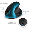 Miniatyrbillede 2 af 4: Trådløs 2.4G Ergonomisk Vertikal Mus sort