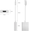 Miniatyrbilde 4 av 5: Type-C til HDMI-konverter, HD-lydadapter gull