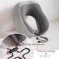 Miniatyrbild 5 av 5: Ergonomisk U-formad Resekudde i Memory Foam Cool Black