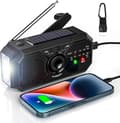 Solcellsdriven handvevsradio portabel utomhus nödradio AM/FM