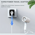 Miniatyrbild 3 av 4: Universal Reseadapter Internationell Strömadapter blå