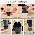 Miniatyrbild 3 av 4: Bärbar Kaffemaskin 2-i-1 Koncentrerad Handpressad Pulverkapsel För Dubbel Användning