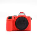 Etui til Nikon Z50II Litchi-tekstureret silikone kamera tilbehør (red)