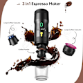 Miniatyrbild 2 av 5: Bärbar Kaffemaskin 3 I 1 Elektrisk USB Uppvärmbar Koncentrerat Pulver Kapsel Dubbel Användning Silver
