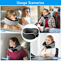 Miniatyrbild 5 av 5: Nackkudde Memory Foam U-formad Resekudde 360° Nackskydd Med Ögonmask Och Öronproppar