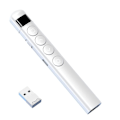 Miniatyrbild 1 av 4: Trådlös Uppladdningsbar USB Presentatör Powerpoint Bildspel Laser Presentation Fjärrkontroll indikator vit