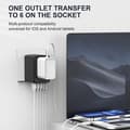 Miniatyrbilde 3 av 3: Alt-i-ett internasjonal strømadapter med 2 USB-C / 3 Type C