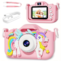 Miniatyrbillede 2 af 4: Digitalkamera Børn Enhjørning Hd Digitalkamera 32Gb Pink