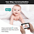 Miniatyrbillede 3 af 5: SM43 Babyalarm 4,3 tommer Justerbart kamera Nattesyn Tovejs Stemme Intercom