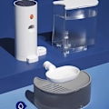 Miniatyrbild 5 av 5: Smart Katt Vattenfontän, USB Uppladdningsbar Automatisk Husdjursdricksfontän
