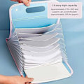 Miniatyrbillede 2 af 4: Vertikal ekspanderende filmappe med 13 lommer, foldbar organizer til A4 og Letter Size pink