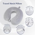 Miniatyrbild 3 av 5: Nackkudde Memory Foam Portabel U-formad Resekudde Cervical Support Kudde (Mörkbrun)