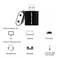Miniatyrbild 5 av 5: Extern USB 2.0 7.1 CH Virtuellt Ljudkort Adapter Konverterare