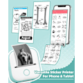Miniatyrbillede 3 af 5: Bærbar Termisk Printer Blækfri Bluetooth Sleeve Printer Til Læring af Grafik, Anatomiske Diagrammer, Fotosgrøn